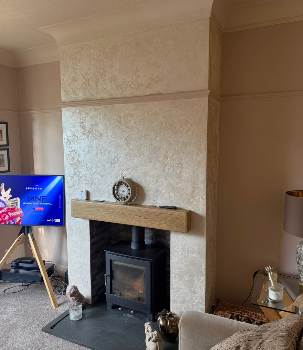 Layered Lime Plaster & Metallic