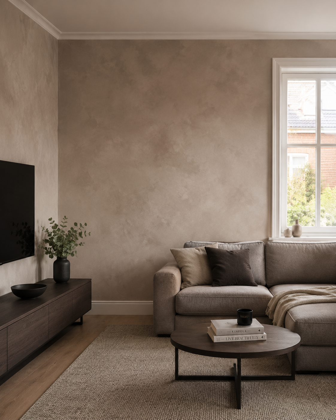 Living Room Lime Plaster & Limewash