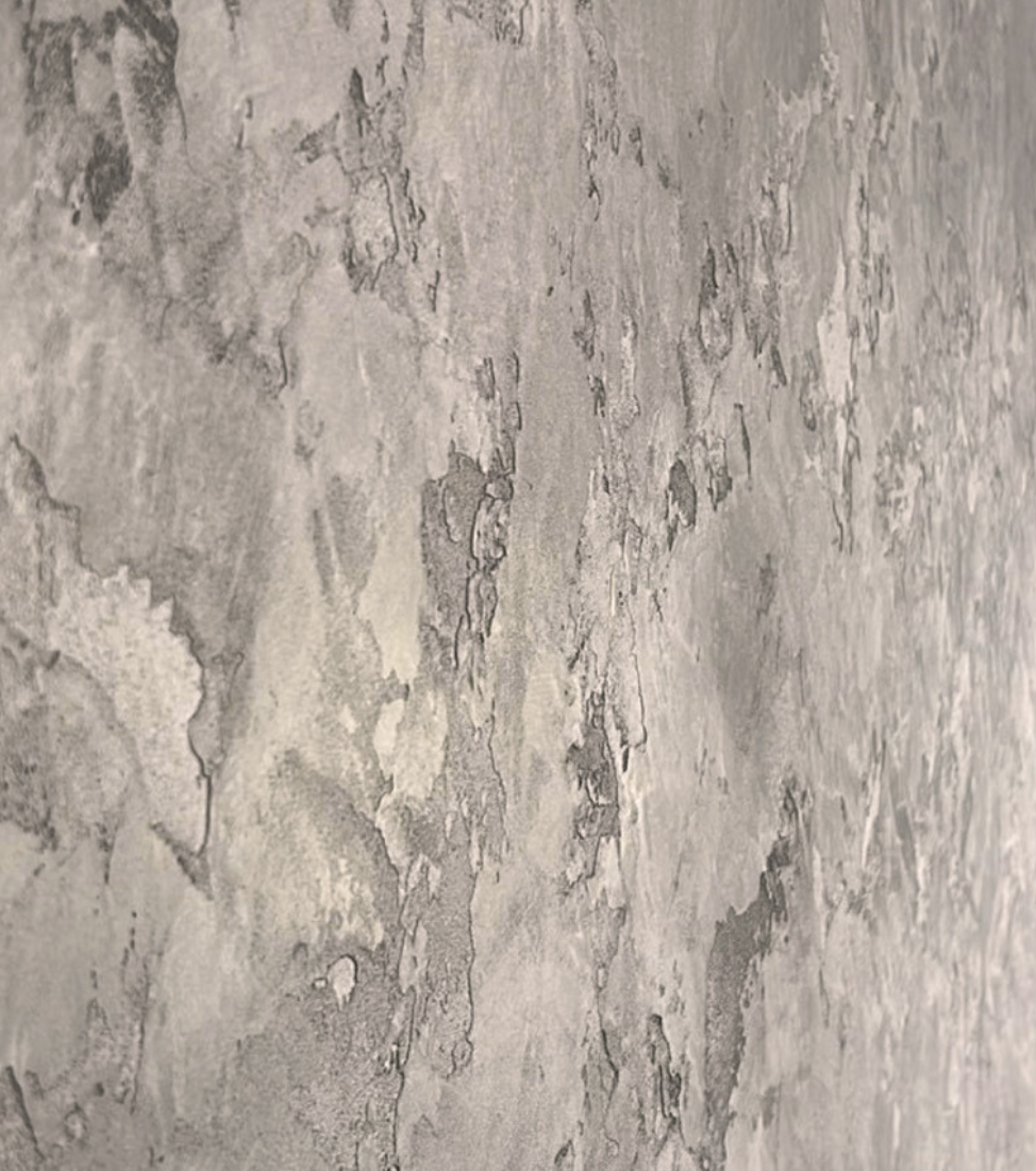 Lime Marmorino with Silver Wax